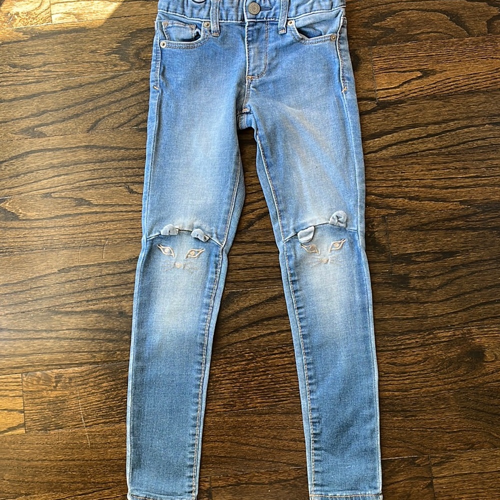 Skinny GAP Jeans with Cats for Girls